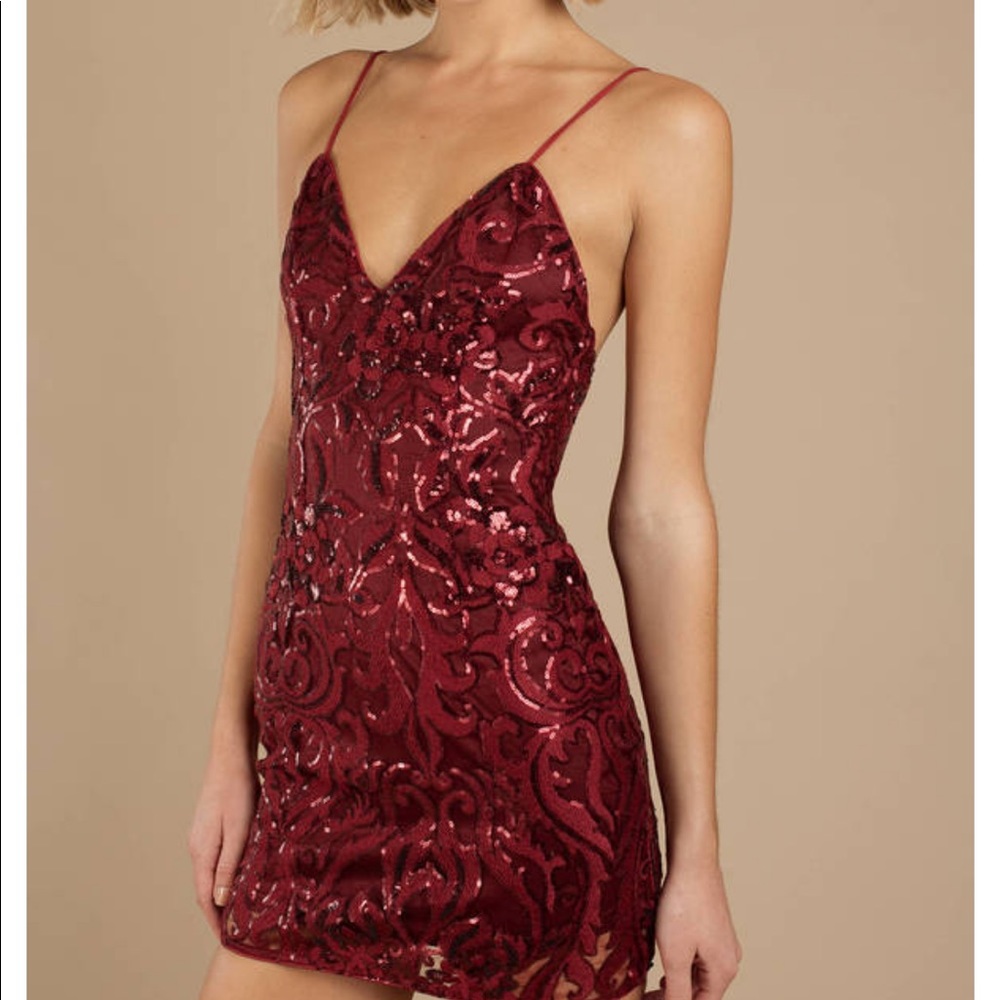 Sequin Low-Back Bodycon Dress